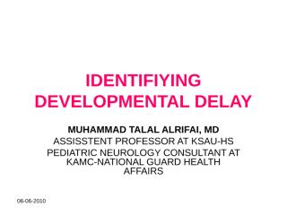 identifiying developmental delay.ppt