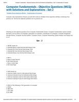 Computer Fundamentals - Objective Questions (MCQ) with Solutions and Explanations - Set 2.pdf